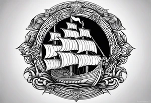 viking ship fenrir tattoo idea