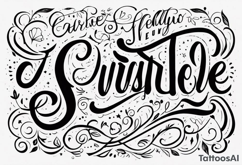 cursive names tattoo idea