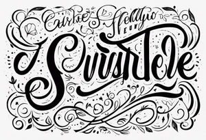 cursive names tattoo idea