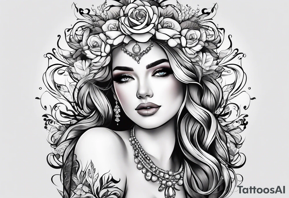 Beautiful wedding tattoo idea