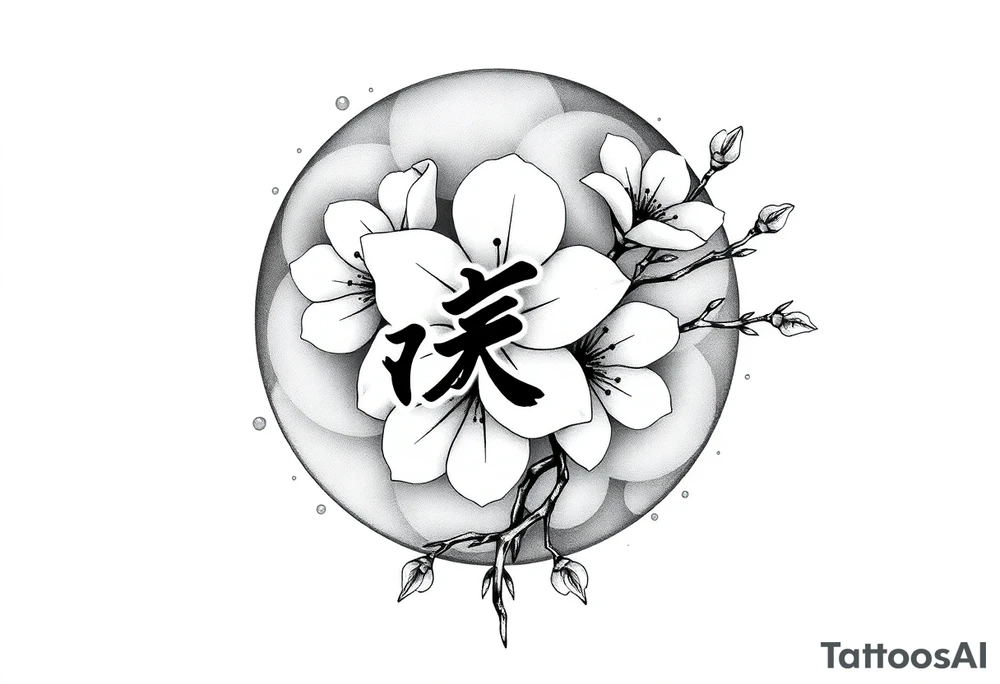 Dream,sakura,kanji font tattoo idea