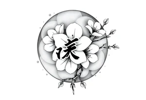 Dream,sakura,kanji font tattoo idea