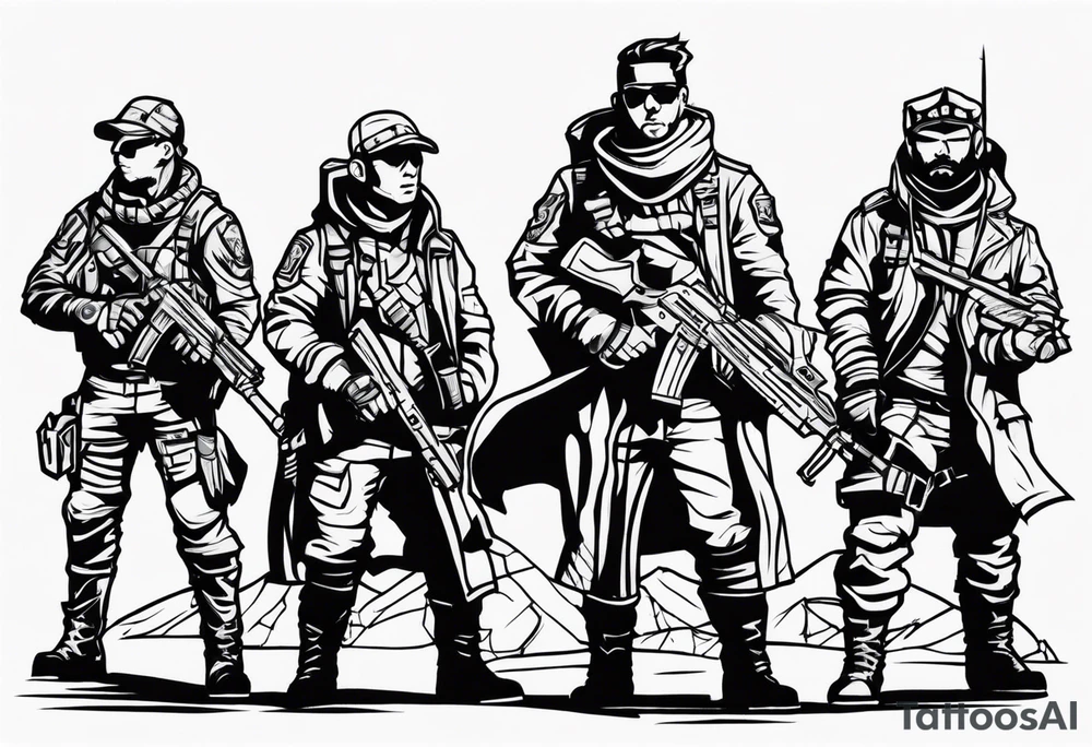 Rangers from Wasteland 3 game. tattoo idea