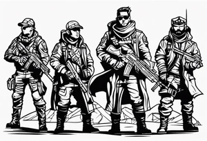 Rangers from Wasteland 3 game. tattoo idea