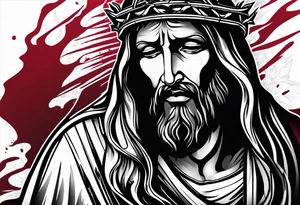 Jesus crying blood tattoo idea