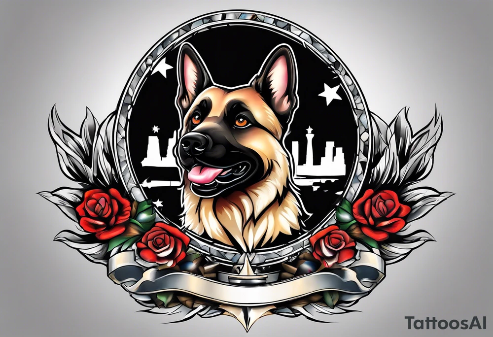 Paw print Air Force tattoo idea