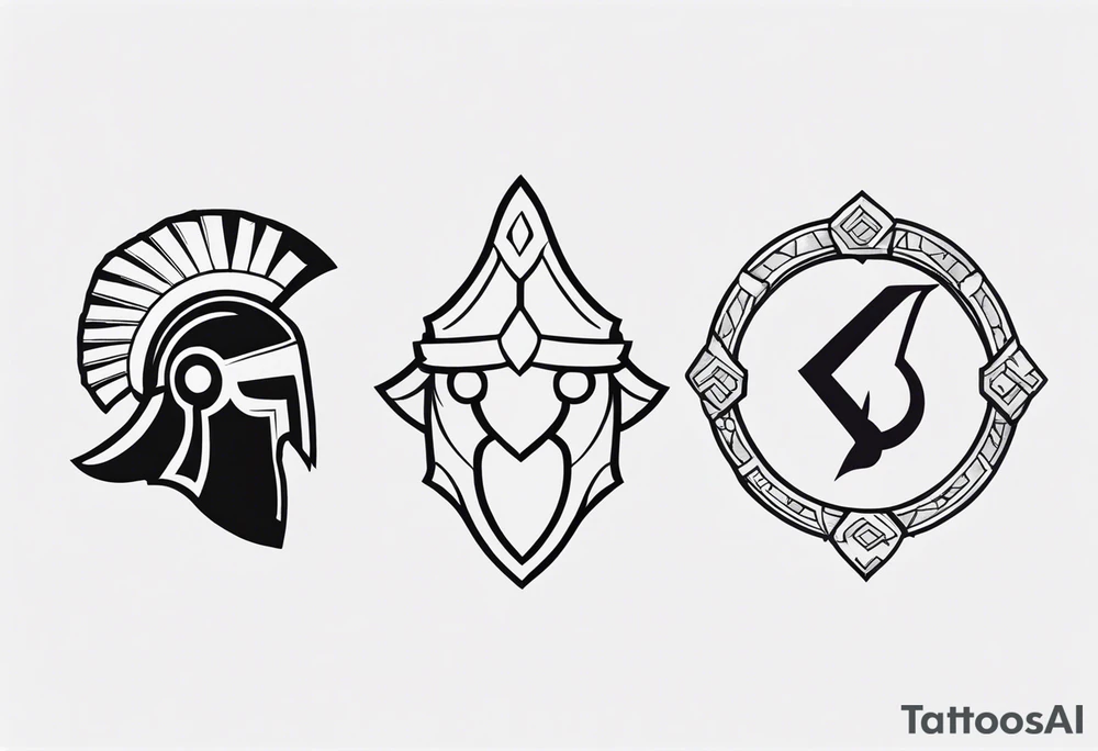 Ancient spartan symbol tattoo tattoo idea