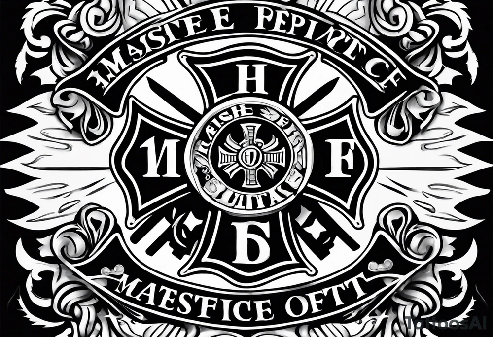 Fire department Maltese cross tattoo idea