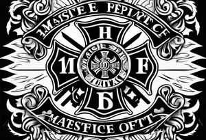 Fire department Maltese cross tattoo idea