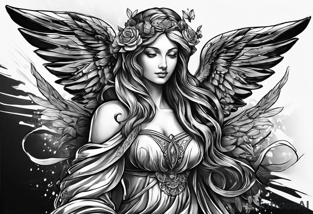 Beetender Engel statue tattoo idea