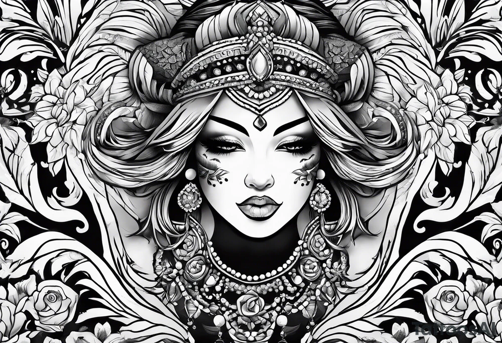 Drapery fabric tattoo idea