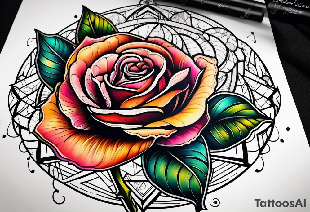 Sexy rose tattoo idea