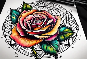 Sexy rose tattoo idea
