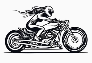 female drag racer tattoo idea