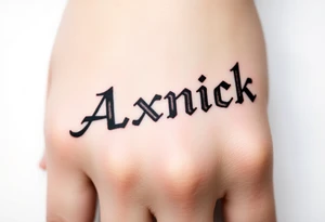 Prussian black axnick name tattoo idea