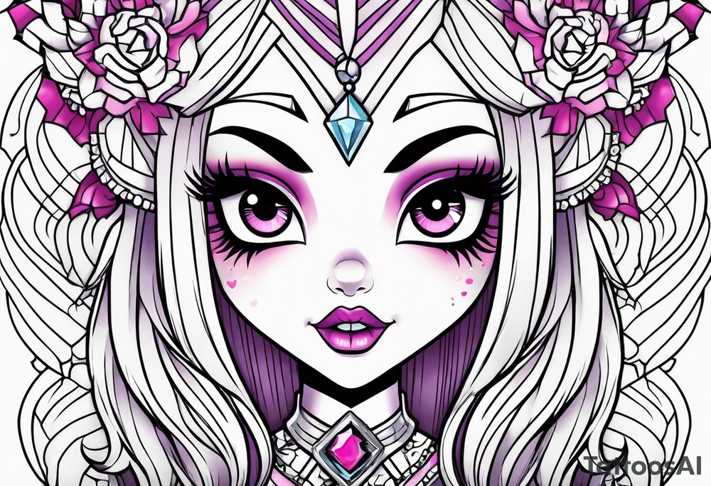 Clawd and Draculaura monster high tattoo idea