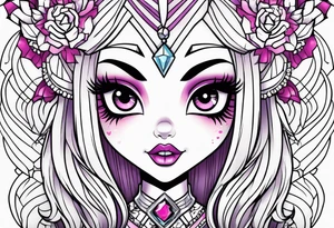 Clawd and Draculaura monster high tattoo idea