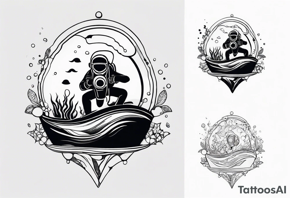 scuba diving tattoo idea