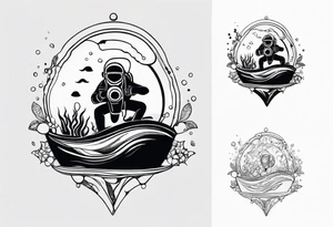 scuba diving tattoo idea