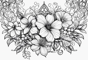 vines flowers tattoo idea