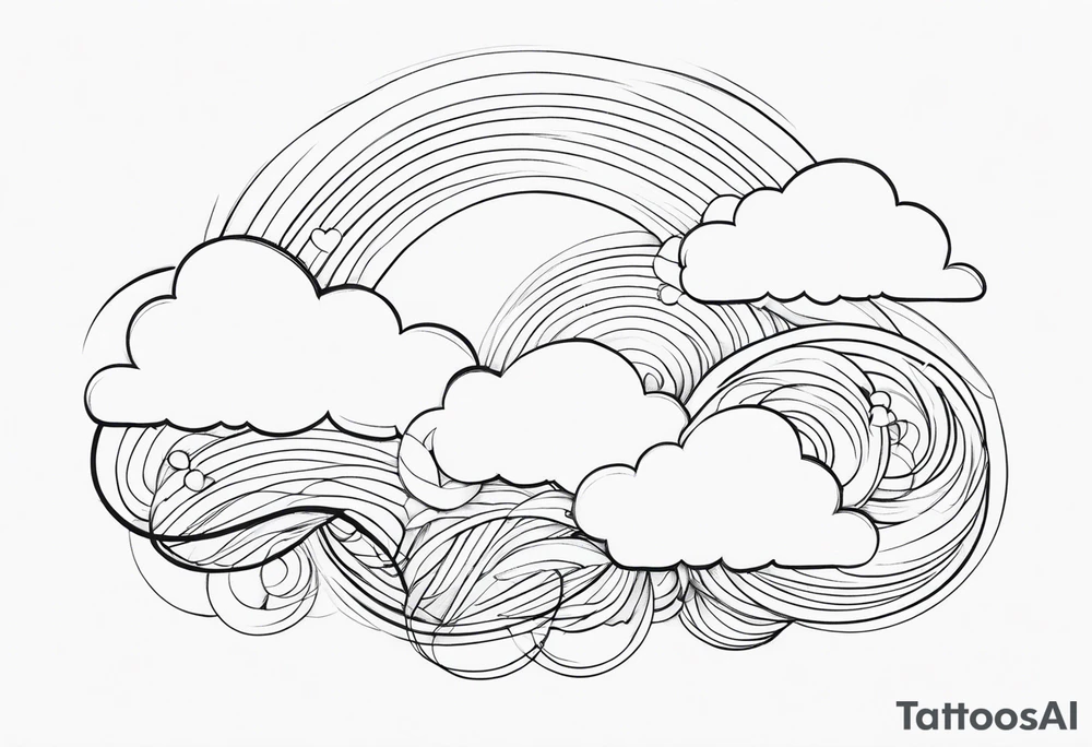 heaven clouds swirl tattoo idea