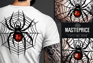 Spider with webs tattoo idea