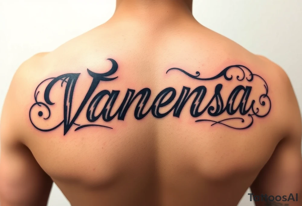 Name Vanessa tattoo idea