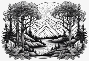 Low forest tattoo idea