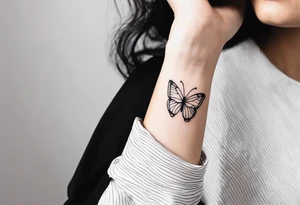 butterfly on wrist tattoo idea