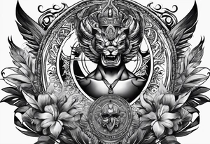 Batalla entre dioses egipcios tattoo idea
