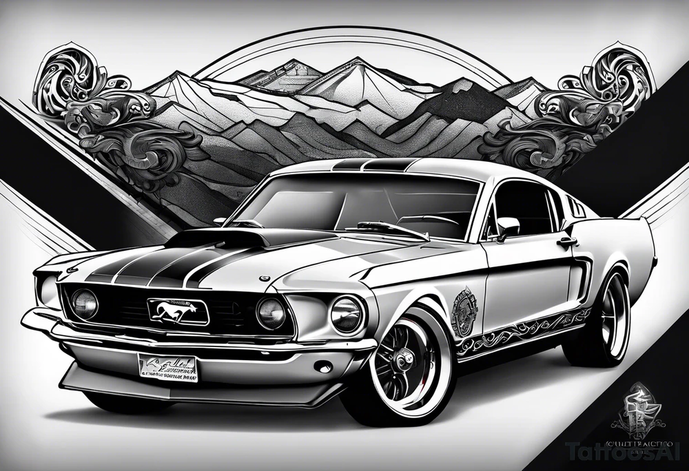 Mustang car tattoo idea