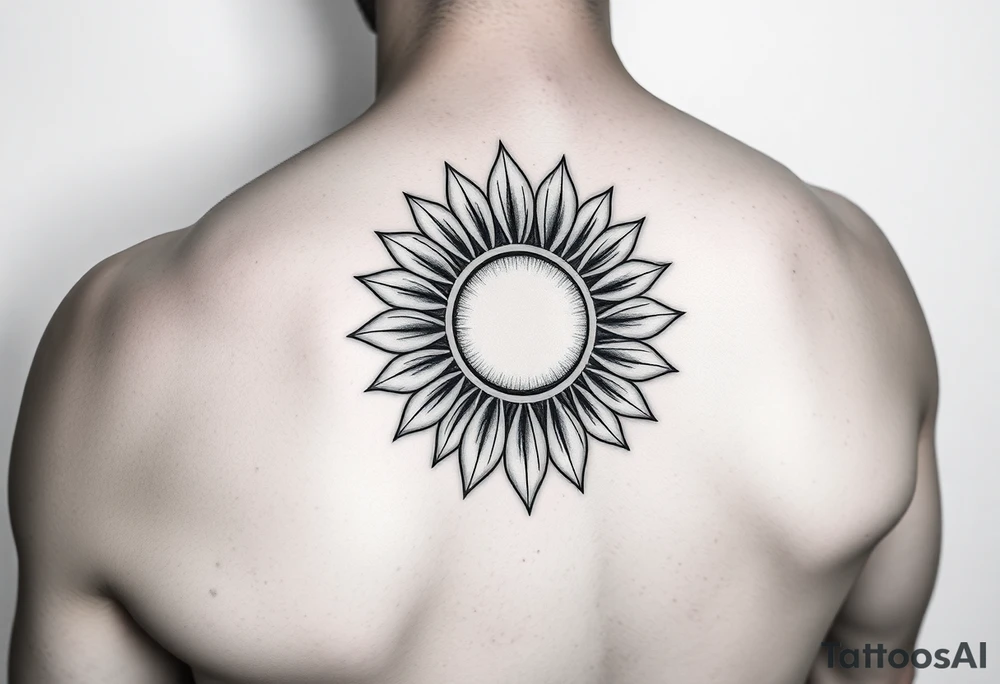 Sunflower, sun tattoo that will "shine" on another small tattoo right above my elbow tattoo idea