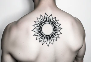 Sunflower, sun tattoo that will "shine" on another small tattoo right above my elbow tattoo idea