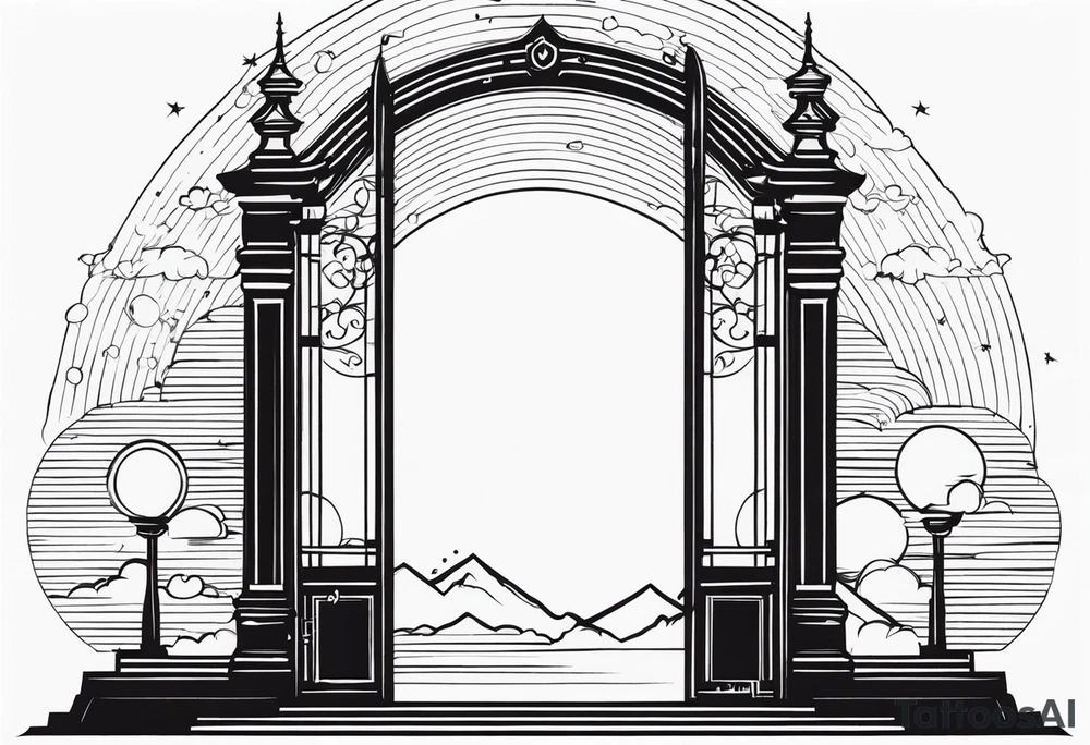 heaven gate vector tattoo idea