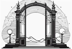 heaven gate vector tattoo idea
