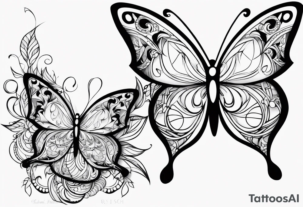 Butterfly, cross, psalm 139:14 tattoo idea