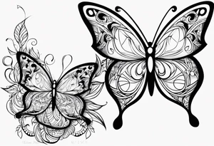 Butterfly, cross, psalm 139:14 tattoo idea
