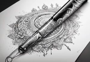 Pipette with chemical bonds tattoo idea
