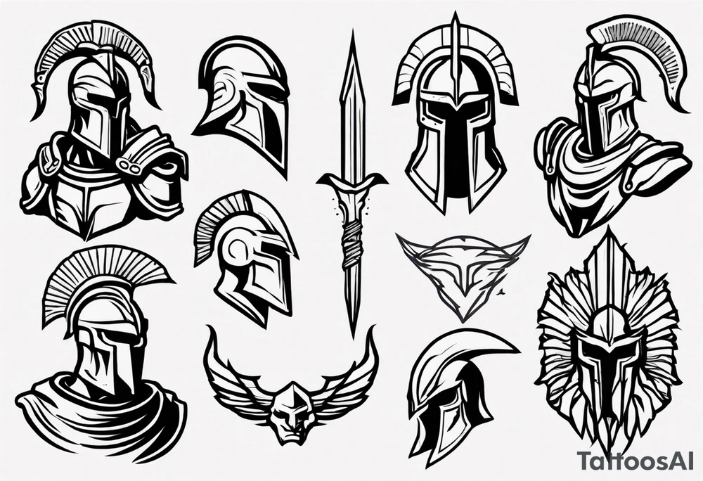 ultra-fine line linework vector of a spartan tattoo idea ultra-fine line linework vector of a spartan tattoo idea