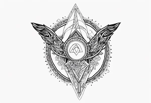 God under an up arrow tattoo idea