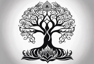 Tree of life, lotus, buddha tattoo idea