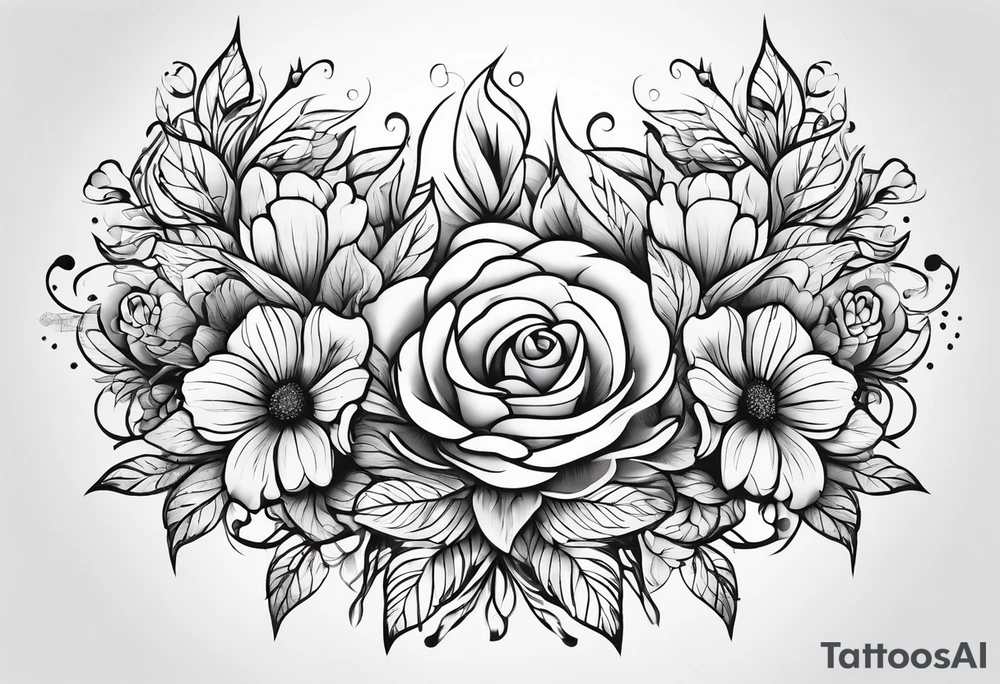 Floral tattoo idea