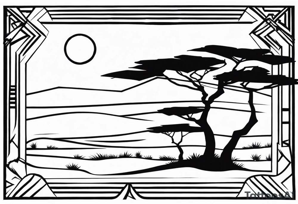 african sahara tattoo idea
