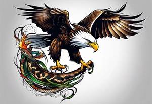 eagle catching snake tattoo idea