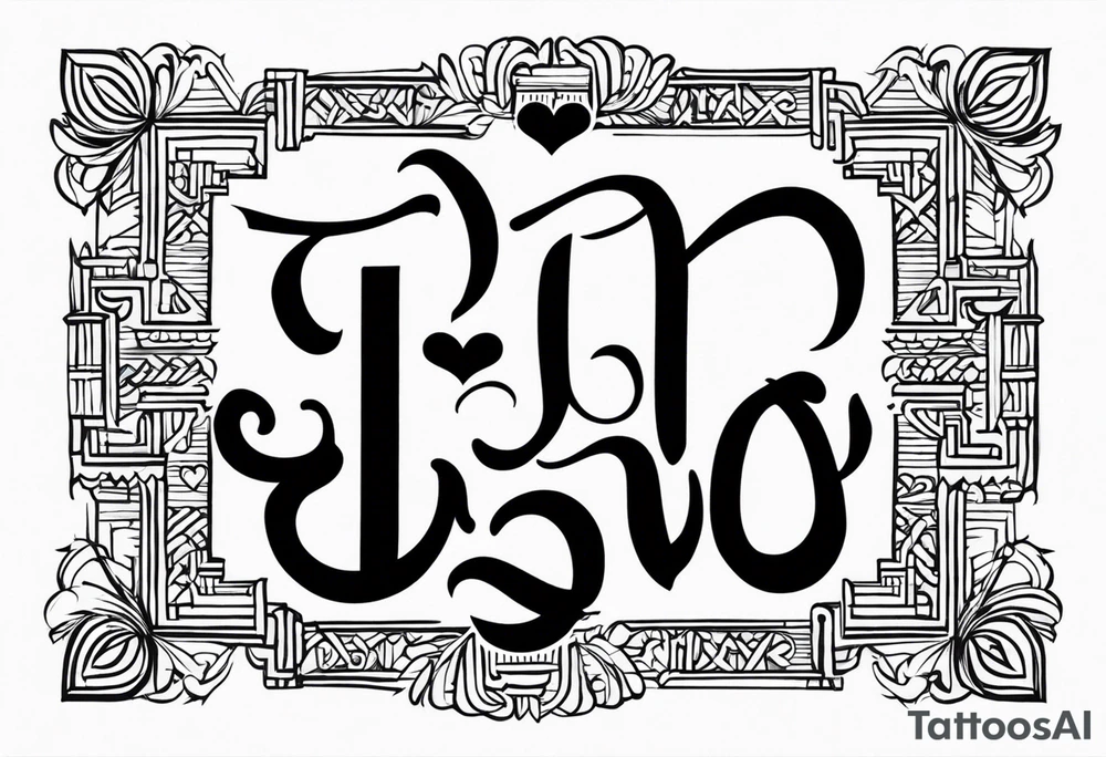 Tattoo ਨਿਰਭਉ ਨਿਰਵੈਰ written in Gurmukhi written text. Add symbols for strength and love tattoo idea