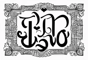 Tattoo ਨਿਰਭਉ ਨਿਰਵੈਰ written in Gurmukhi written text. Add symbols for strength and love tattoo idea