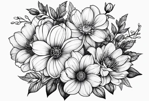 May november December February birth flower tattoo idea