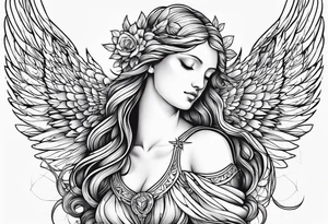 angelic religious tattoo tattoo idea