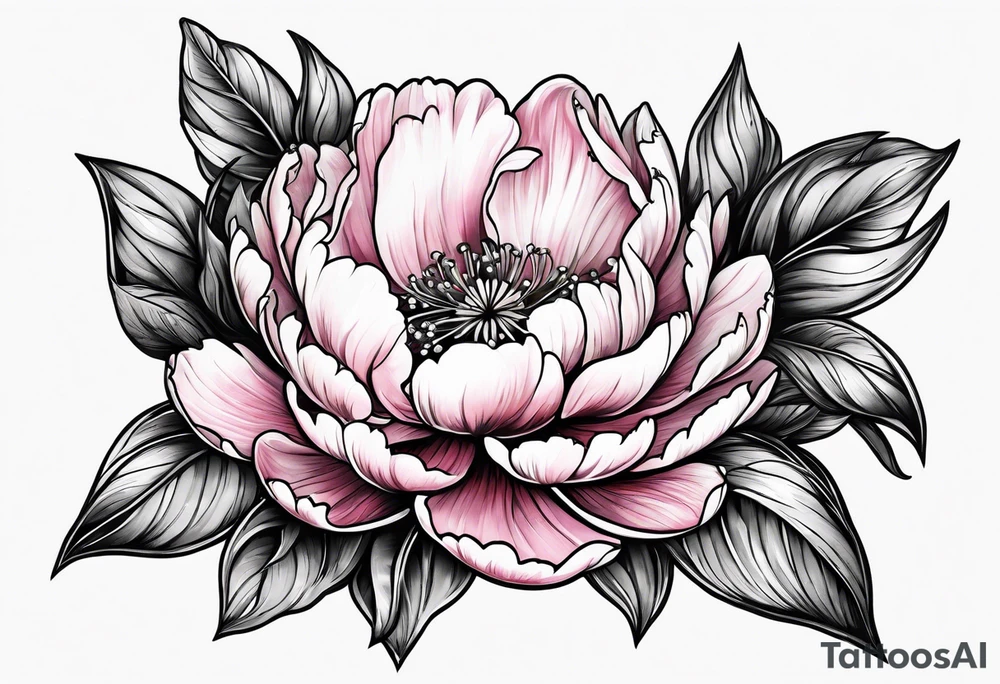 box peonies tattoo idea
