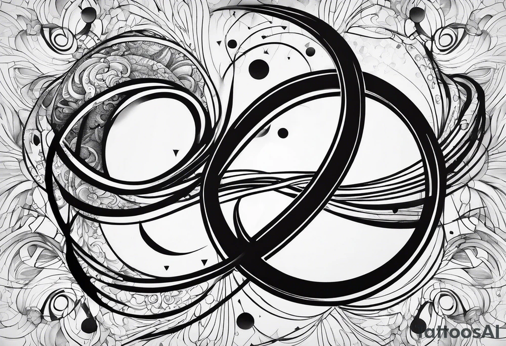 infinity symbol as a galaxy tattoo idea